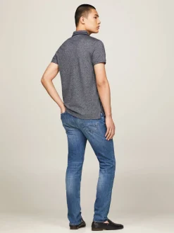 Herren Poloshirt PRETWIST MOULINE Slim Fit Kurzarm