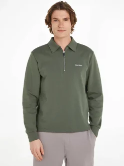 Herren Polo-Sweatshirt REPREVE mit Reißverschluss