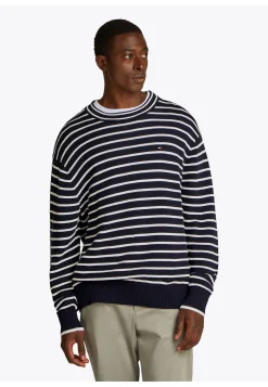 Herren Pullover mit Breton-Streifen