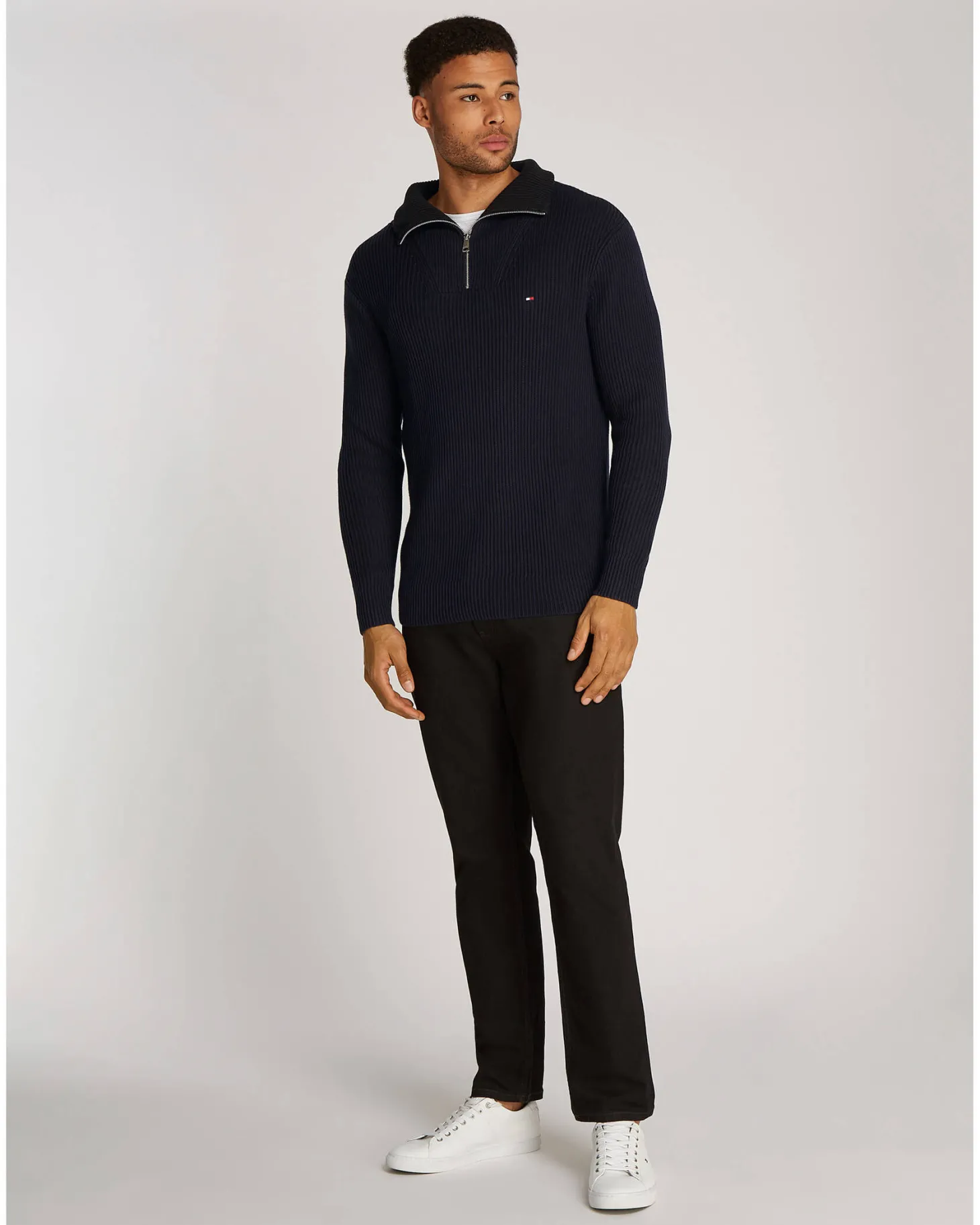 Herren Pullover mit Troyer-Kragen