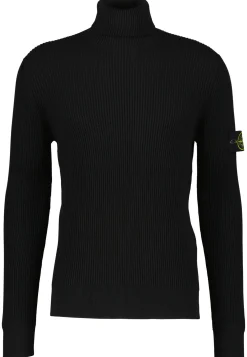 Herren Rollkragenpullover aus Schurwolle im Rippenstrick