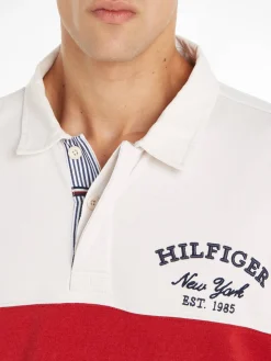 Herren Rugby-Poloshirt STRIPE PREP langärmelig