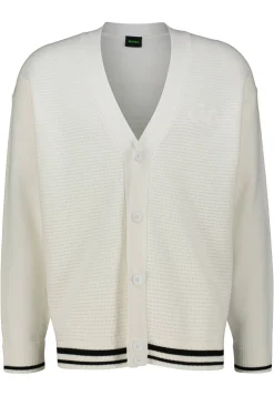 Herren Strickjacke Baumwolle-Lyocell-Mix K_MESH HERITAGE