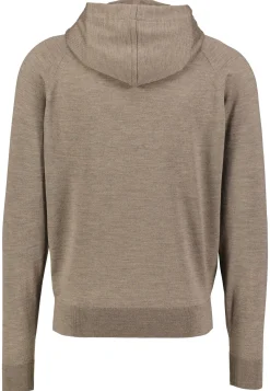 Herren Strickjacke mit Kapuze aus Merinowolle CARTY 24GG EXTRAFINE MERINO EASY HOODY