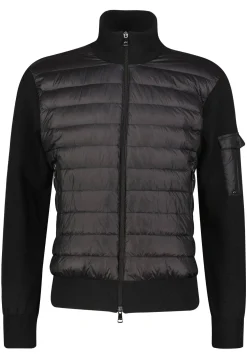 Herren Strickjacke mit Steppfront und Daunenwattierung
