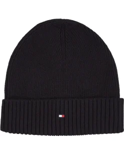 Herren Strickmütze aus Bio-Baumwolle und Kaschmir ESSENTIAL FLAG BEANIE