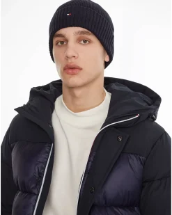 Herren Strickmütze aus Bio-Baumwolle und Kaschmir ESSENTIAL FLAG BEANIE