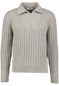 Herren Strickpullover aus Wolle-Alpaka-Mix mit Troyerkragen