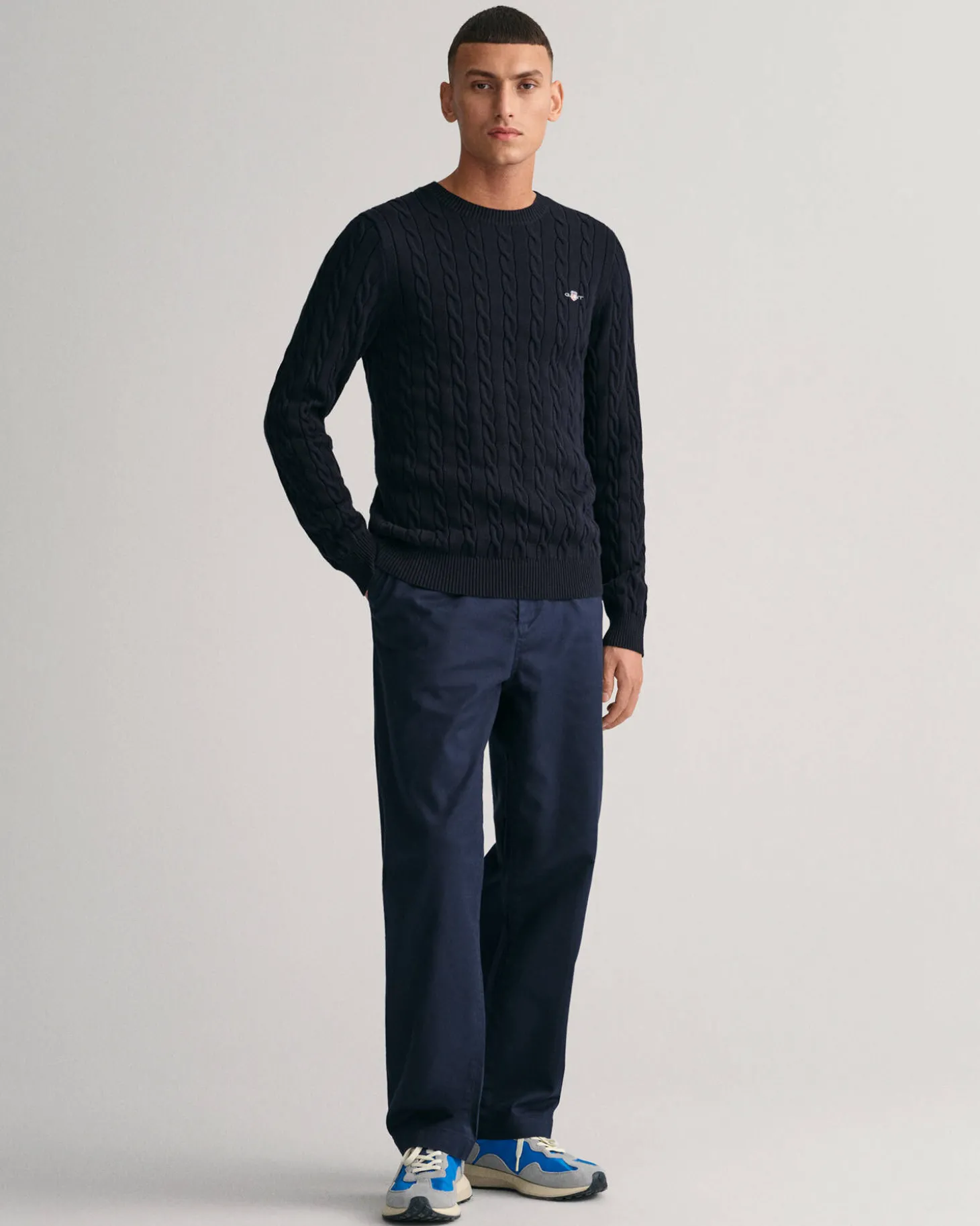 Herren Strickpullover aus Baumwolle COTTON CABLE C-NECK