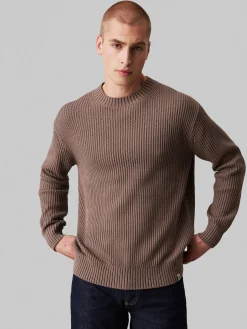 Herren Strickpullover aus Bio-Baumwolle RELAXED LINEAR SWEATER