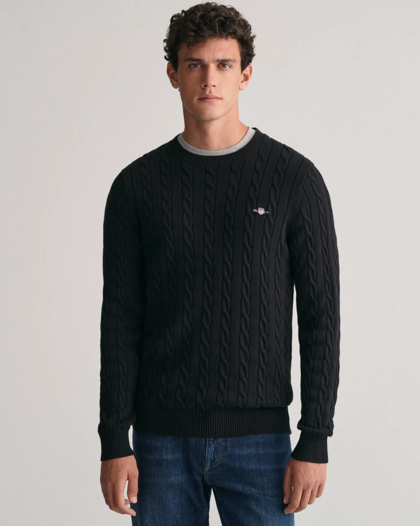 Herren Strickpullover aus Baumwolle COTTON CABLE C-NECK