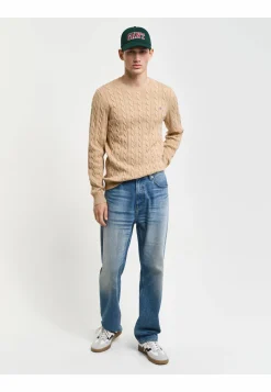 Herren Strickpullover COTTON CABLE NECK