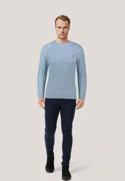 Herren Strickpullover COTTON CABLE C-NECK