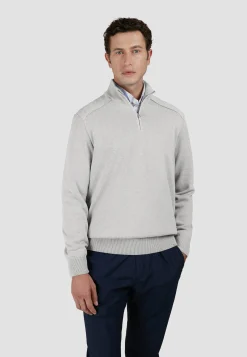 Herren Strickpullover mit Leinendetails