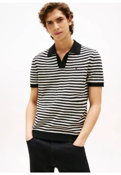 Herren Strickpullover mit Polokragen KNITTED TEXTURED POLO