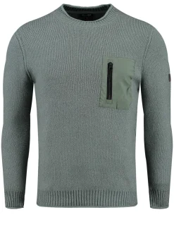 Herren Strickpullover MST FLOOR ROUND