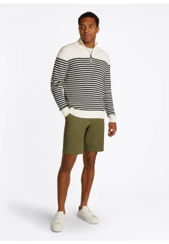 Herren Strickpullover RACKING STRUCTURE ZIP MOCK