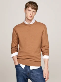 Herren Strickpullover Rundhals Baumwolle/Kaschmir Regular Fit