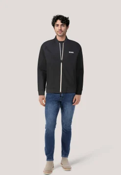 Herren Sweatjacke aus Stretch-Gabardine SAMOO Regular Fit