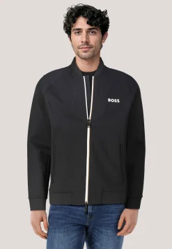 Herren Sweatjacke aus Stretch-Gabardine SAMOO Regular Fit