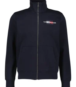 Herren Sweatjacke HILFIGER FLAG EMBRO ZT STAND CLR