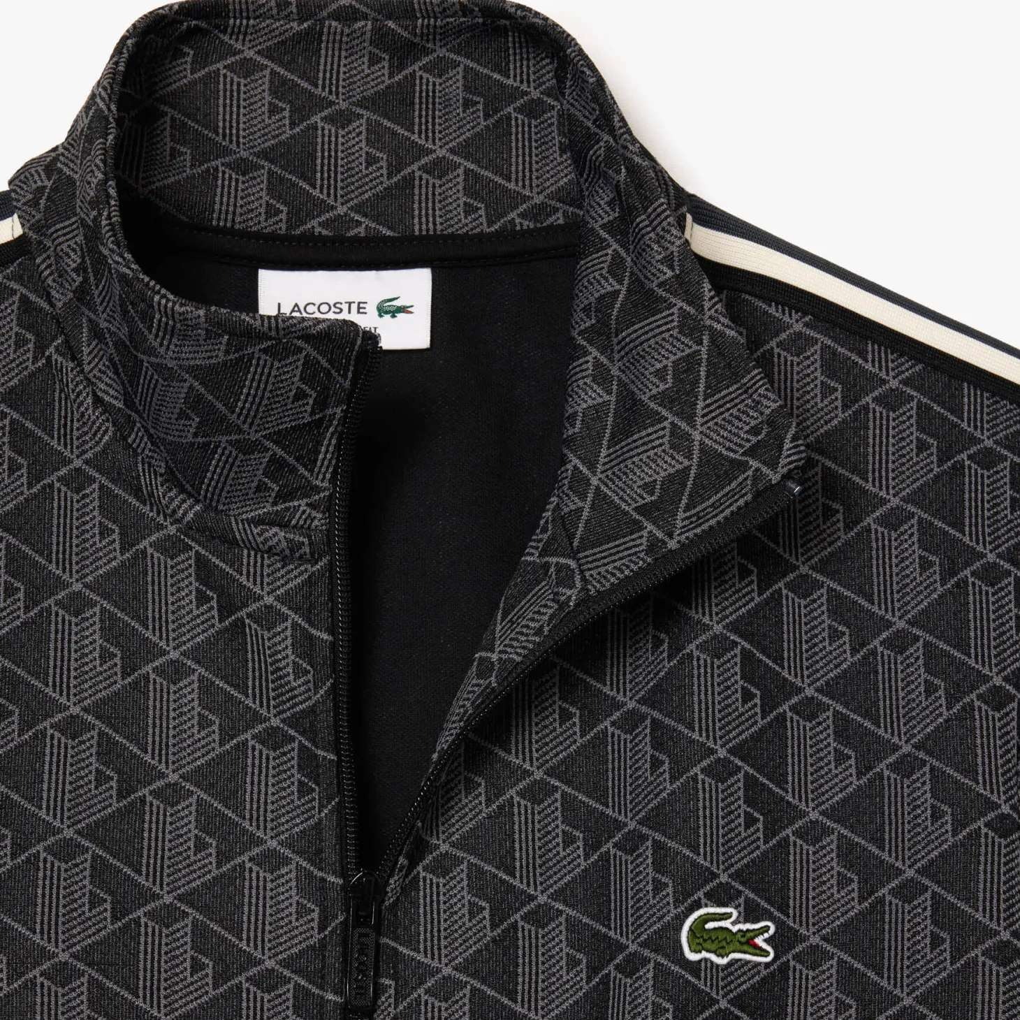 Herren Sweatjacke mit Monogramm-Print