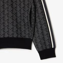 Herren Sweatjacke mit Monogramm-Print