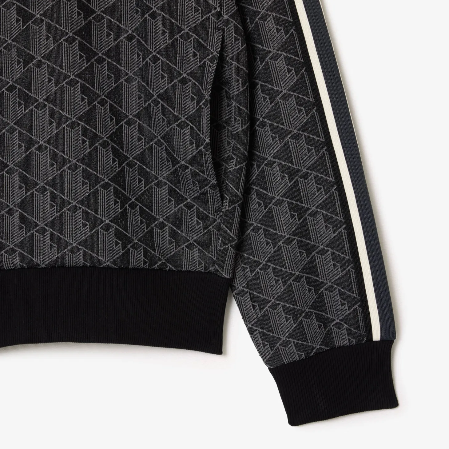 Herren Sweatjacke mit Monogramm-Print