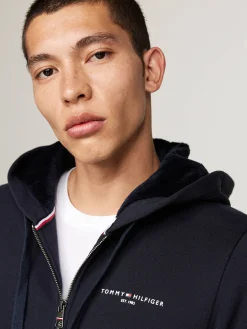 Herren Sweatjacke TOMMY LOGO FUR LINED HOODY