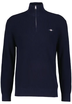 Herren Troyer aus Baumwolle und Merinowolle COTTON MERINO RIBBED HALF ZIP