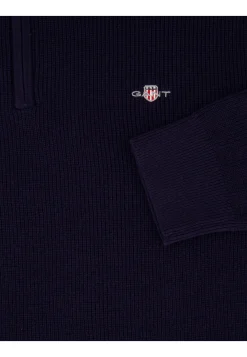 Herren Troyer aus Baumwolle und Merinowolle COTTON MERINO RIBBED HALF ZIP