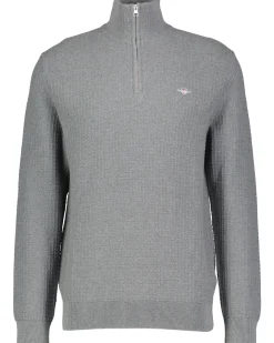 Herren Troyer aus Bio-Baumwolle COTTON TEXTURED HALF ZIP