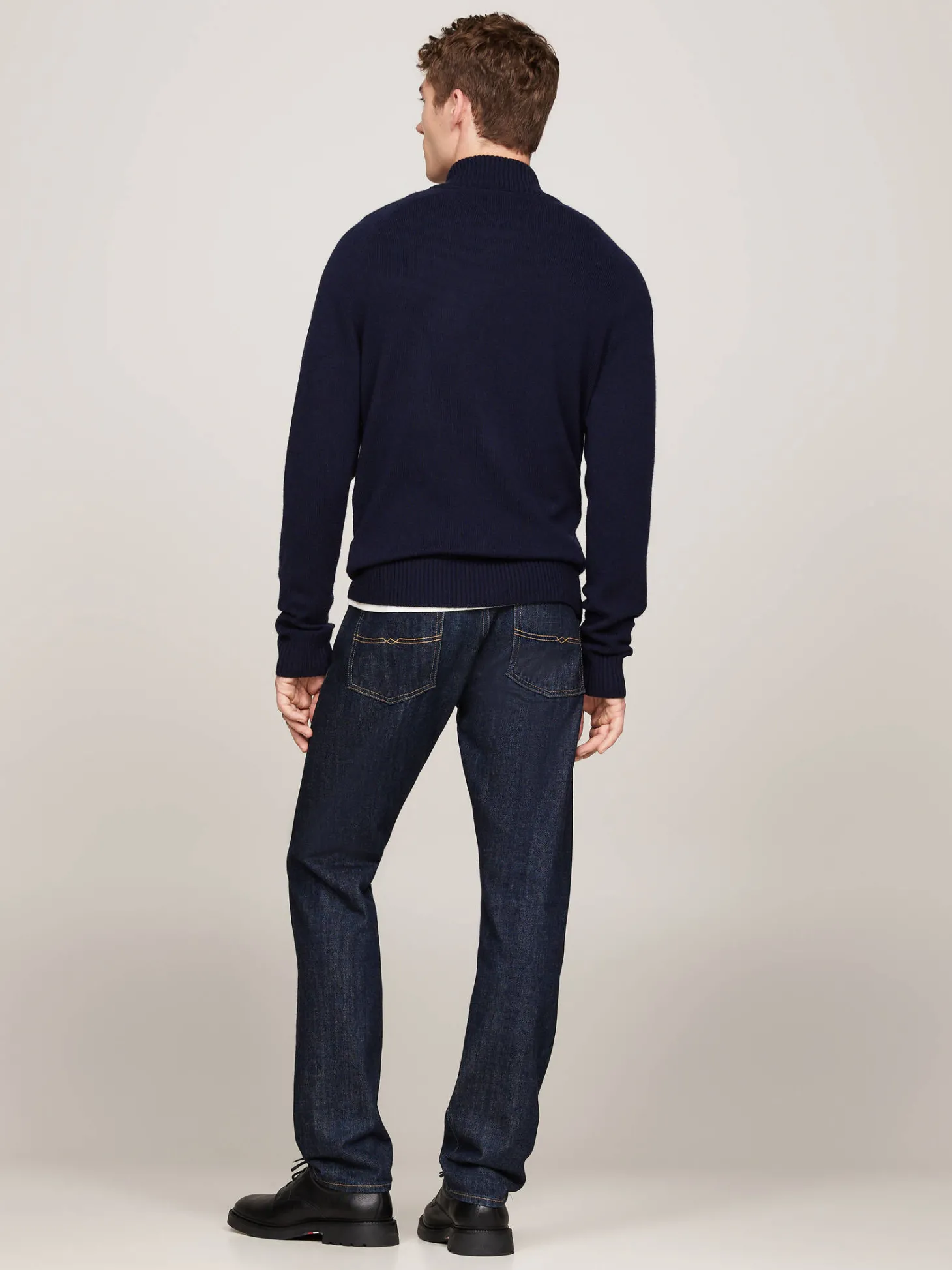 Herren Troyer mit Wolle LAMBSWOOL ZIP MOCK