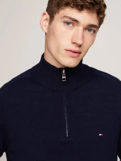 Herren Troyer mit Wolle LAMBSWOOL ZIP MOCK