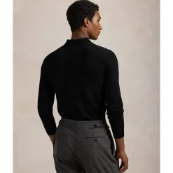 Herren Wollpullover mit Polokragen