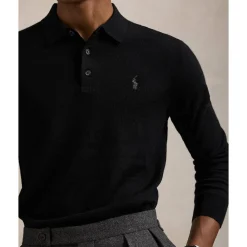 Herren Wollpullover mit Polokragen