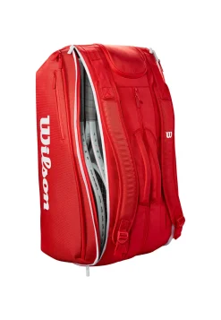 Tennisschlägertasche SUPER TOUR WILSON RED 15PK
