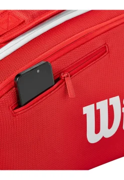 Tennisschlägertasche SUPER TOUR WILSON RED 15PK